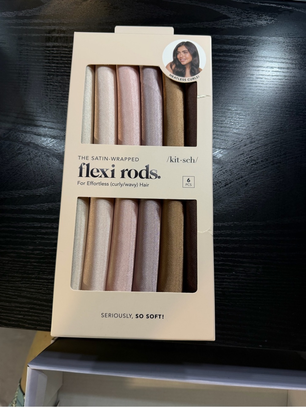 Kitsch Satin-Wrapped Flexi Rods - Champagne, Blush & Brown Trio